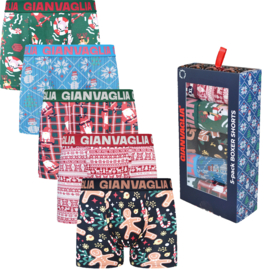 Gianvaglia Deluxe Kerst Heren Boxershort 5-Pak