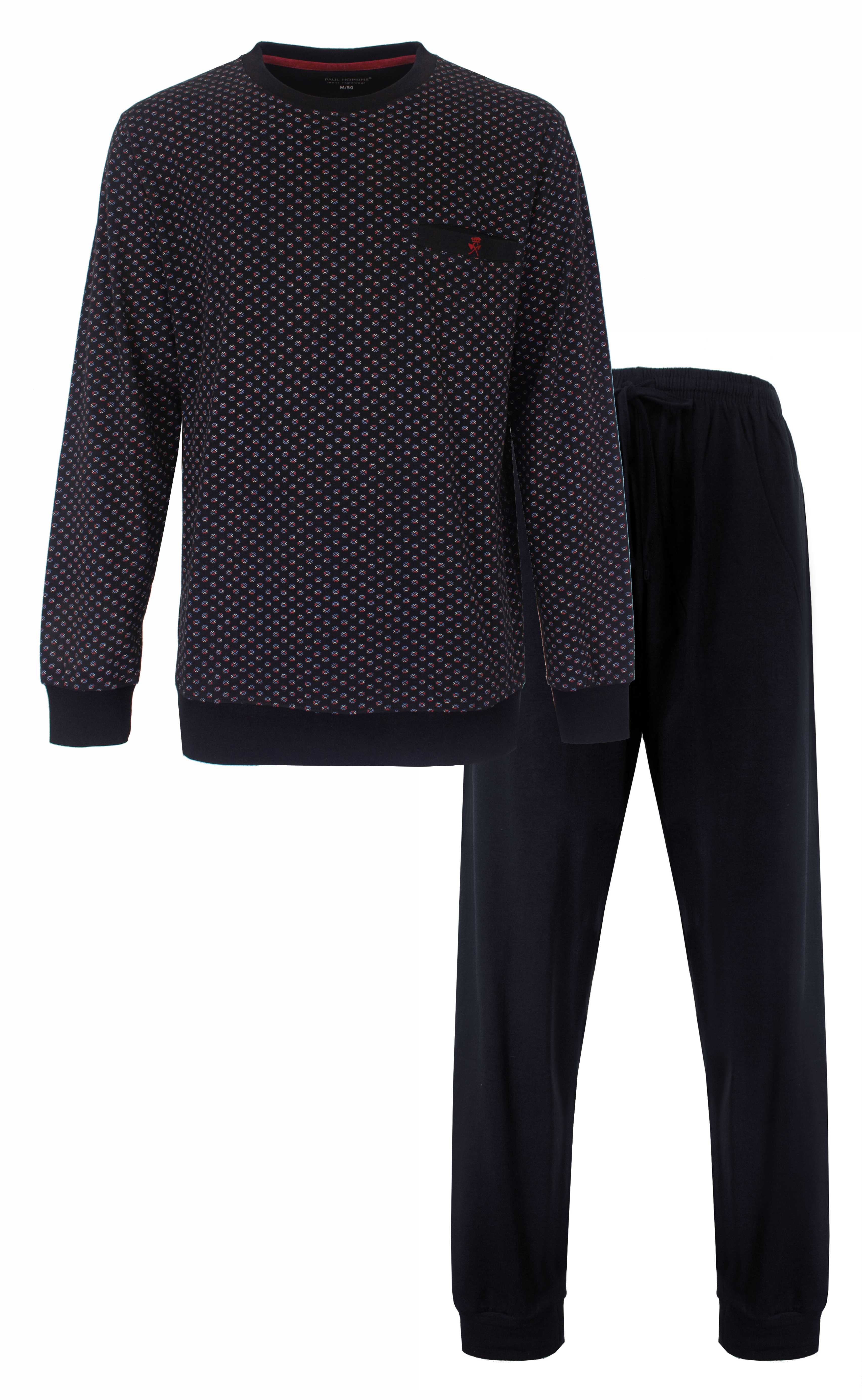 Paul Hopkins Heren Pyjama Donker Blauw