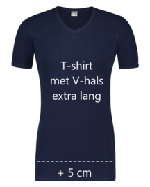 Beeren Heren T-Shirt Extra Lang V-Hals