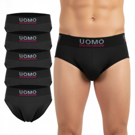 Uomo Slip Heren Zwart Microfiber Naadloos 10-pak