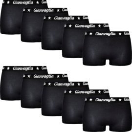 Gianvaglia dames boxer katoen zwart 10-pak