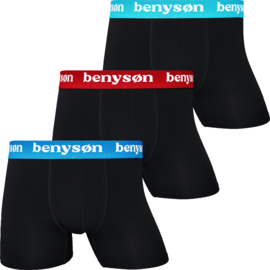Benyson Bamboe Boxershort zwart 3-pak