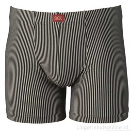 Set Boxershort Katoen Zwart/Grijs Gestreept