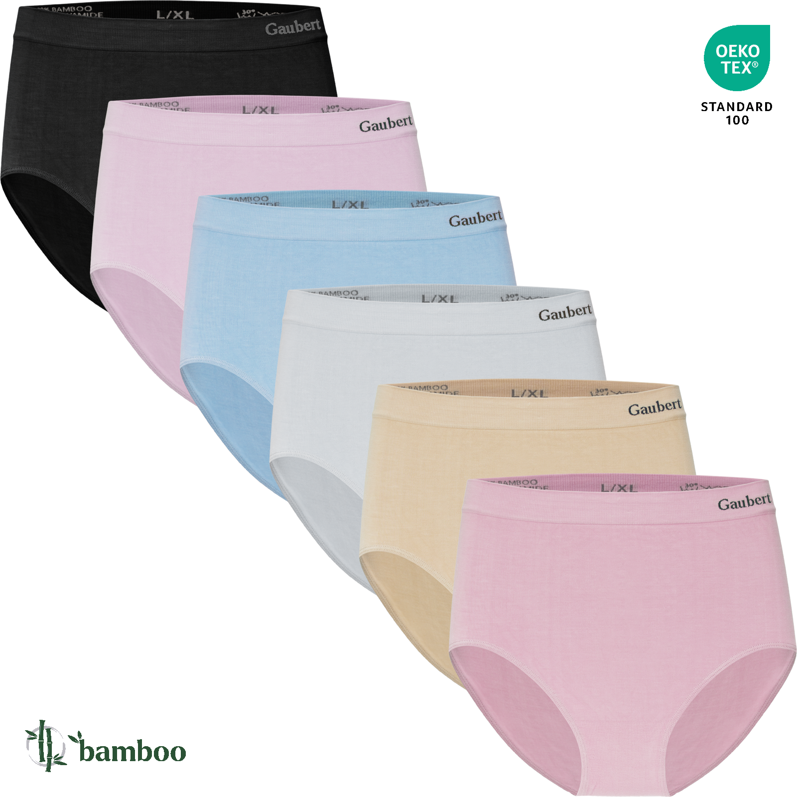 Gaubert Dames  Hoge Taille Slip Bamboe 6-Pak