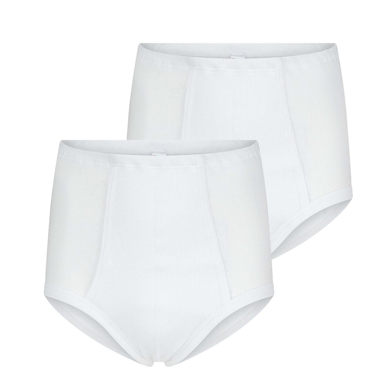 Startex Heren Slip Hoog Wit met Rib 2-Pak