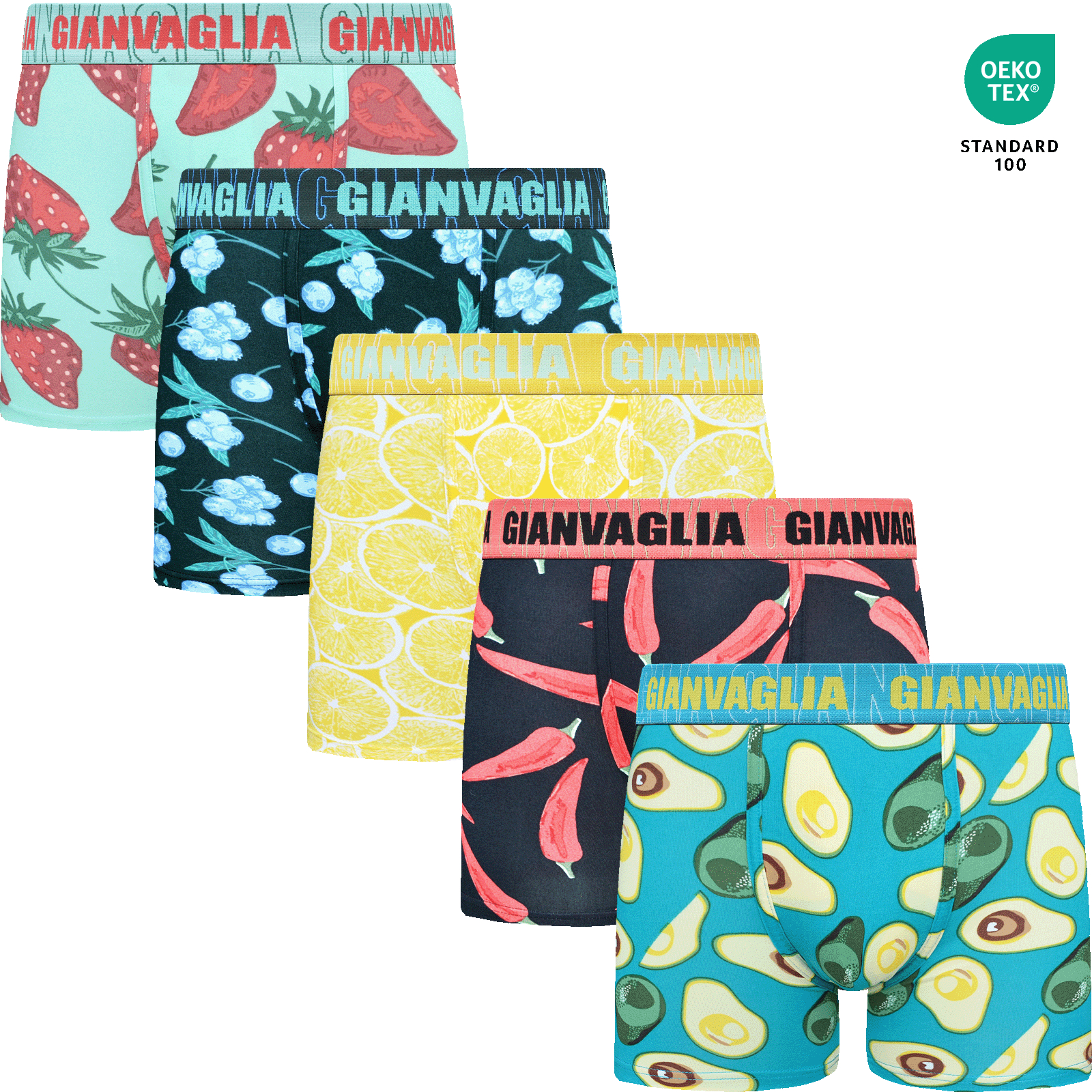 Heren Boxershort Gianvaglia 5-Pak Fruit