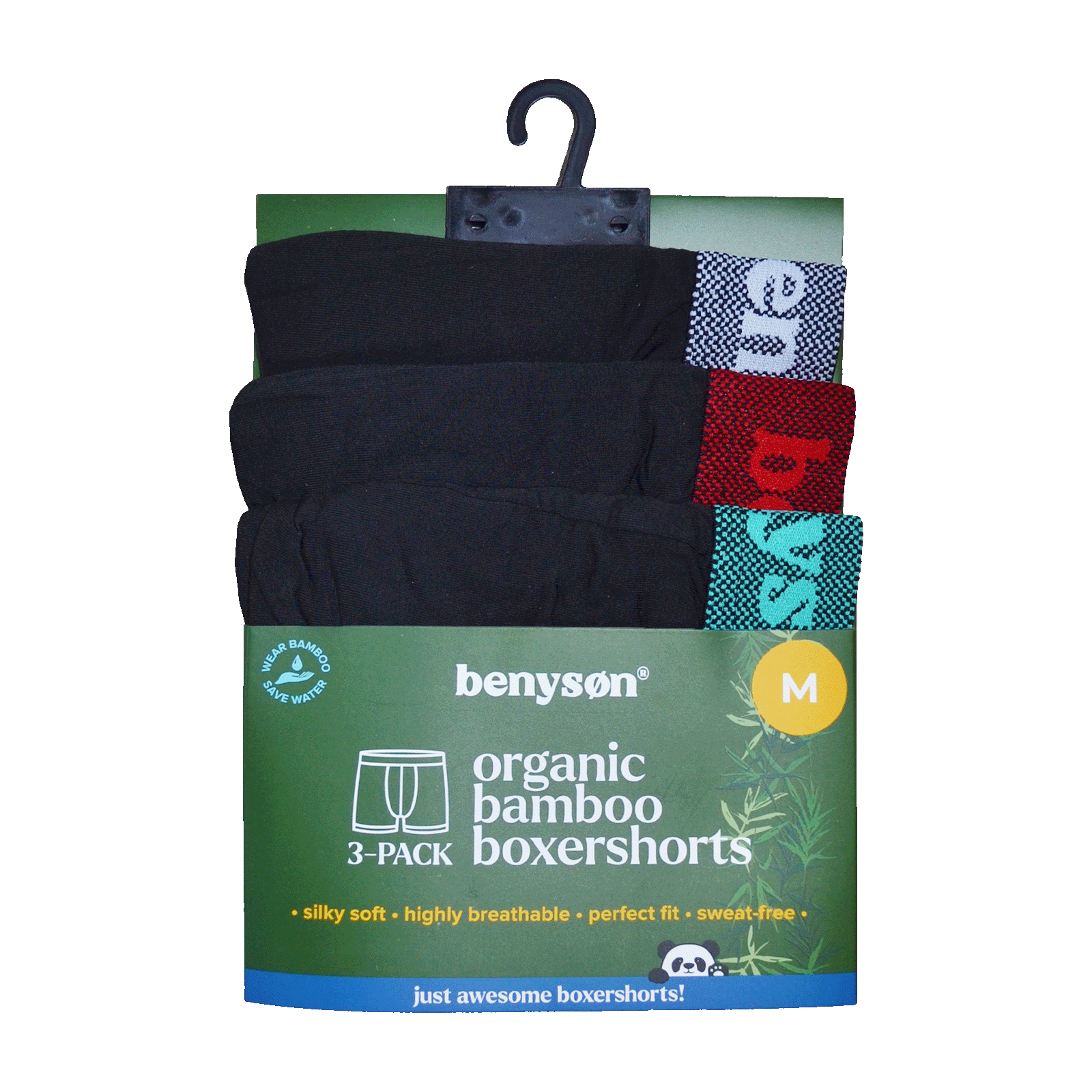 Benyson Bamboo Boxershort Heren 3-Pak