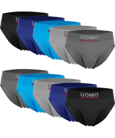 Uomo Heren Slip Naadloos 10-Pak