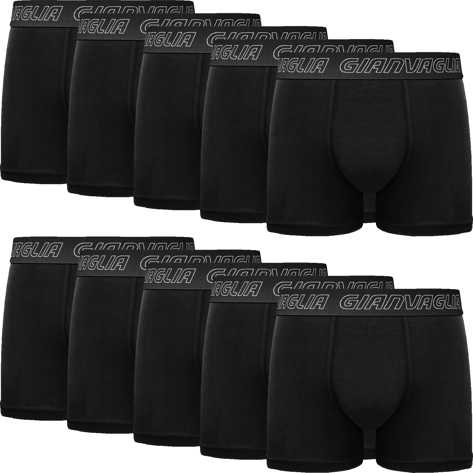 Gianvaglia Boxershort Heren Zwart 5-Pak