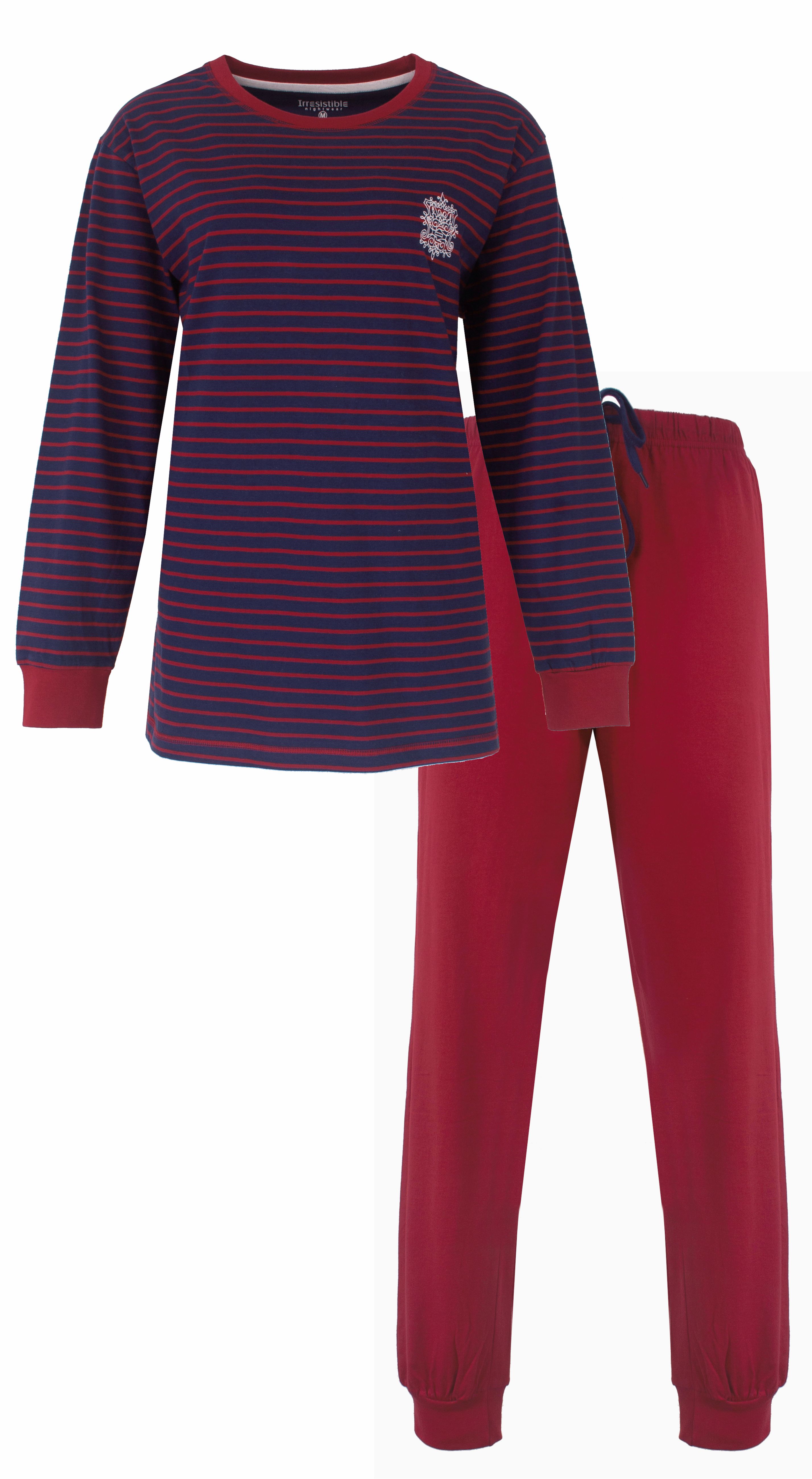 Irresistible Pyjama Dames Streep Blauw/Rood