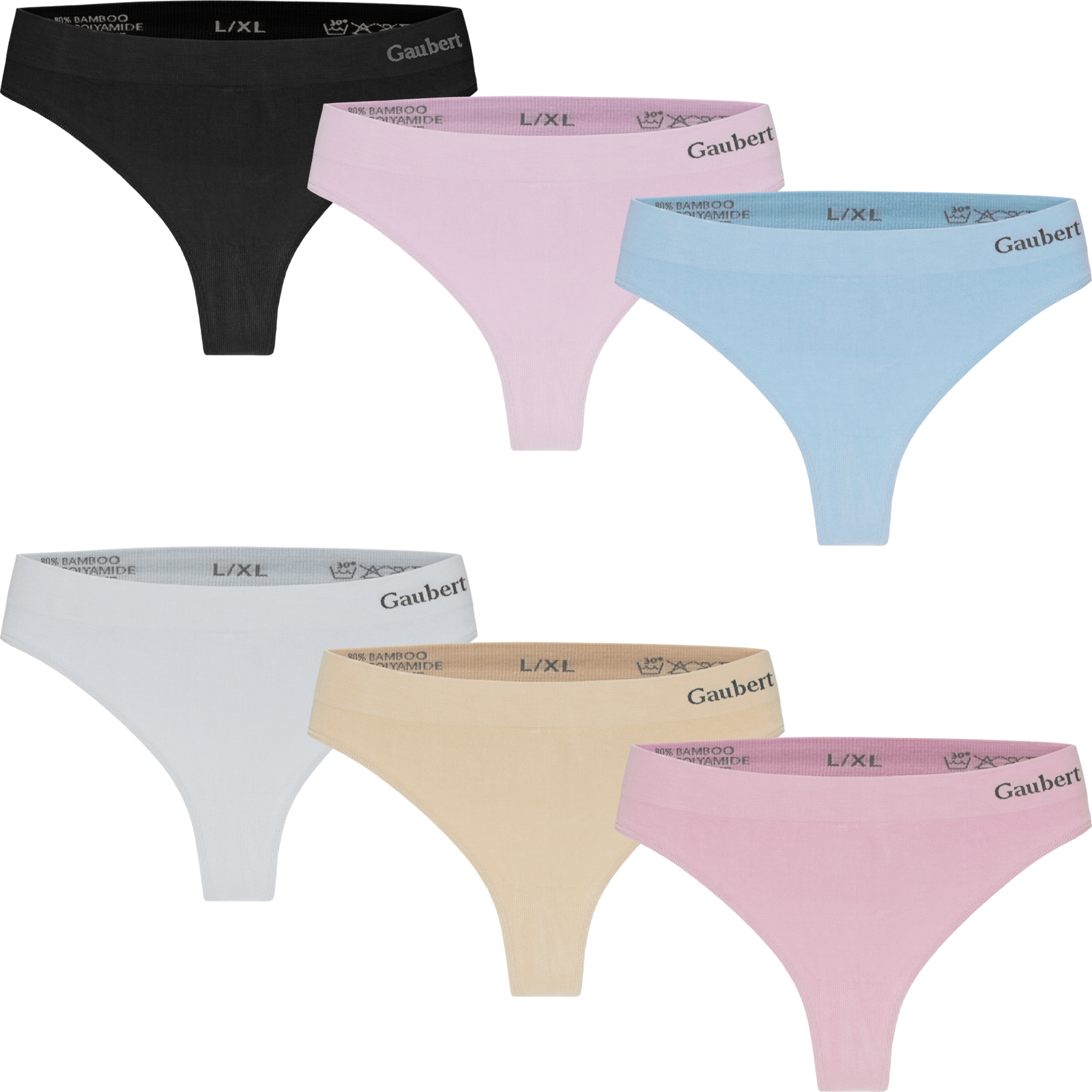 Gaubert String Dames Bamboe 6-Pak