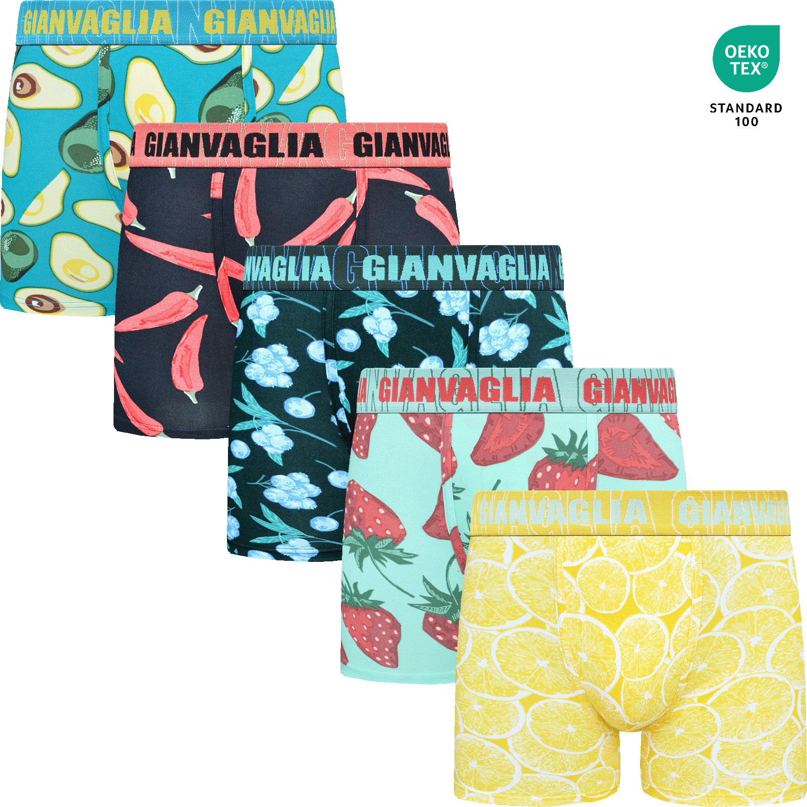 Heren Boxershort Gianvaglia 5-Pak Fruit