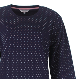 Tenderness Nachthemd  Fleece  Marine Lange Mouw