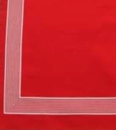 Zakdoek Rood met witte streepjes 10st 63x63cm