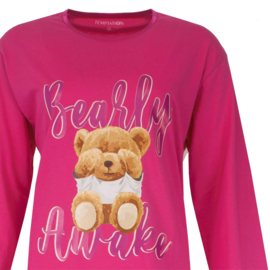 Temptation Dames Bigshirt Lange Mouw Fuchsia