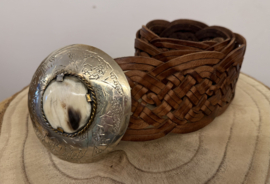 Bohemian Leather Belt Donker Bruin Breed 1