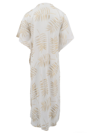 Long Kimono Leafy White