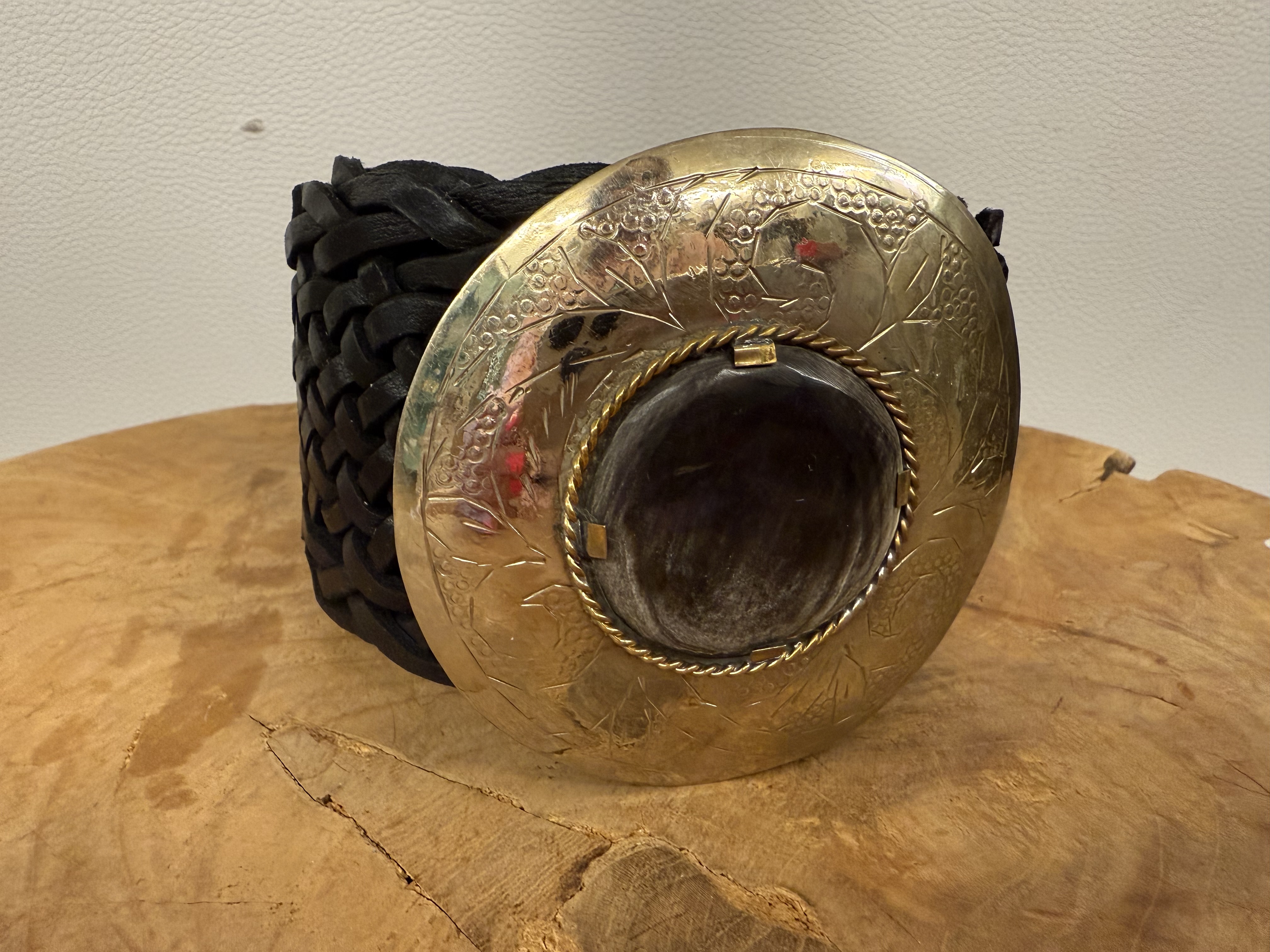Bohemian Leather Belt Zwart Breed 1