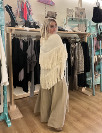 Fringe Sjaal Flecos Ecru