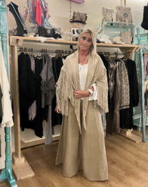 Fringe Sjaal Flecos Dark Sand
