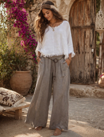 Broek 100% Linnen Taupe