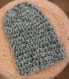 Zomer Beanie Gemeleerd Mint Groen/Army Groen/Licht Grijs