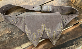 Heup/Crossover Tas Miguel Croco Donker Bruin Leer