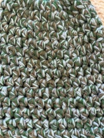 Winter Beanie Gemeleerd Groen/Bruin