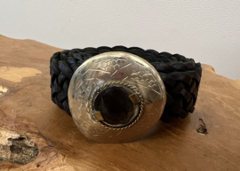 Bohemian Leather Belt Zwart Smal 3