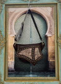 Crossbody Tas Snake Donker Bruin Leer