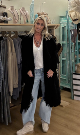Vest Franjer Zwart