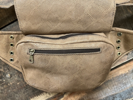 Heup/Crossover Tas Miguel Croco Bruin Leer