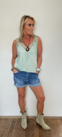 Jeans Short Jewelly Blauw