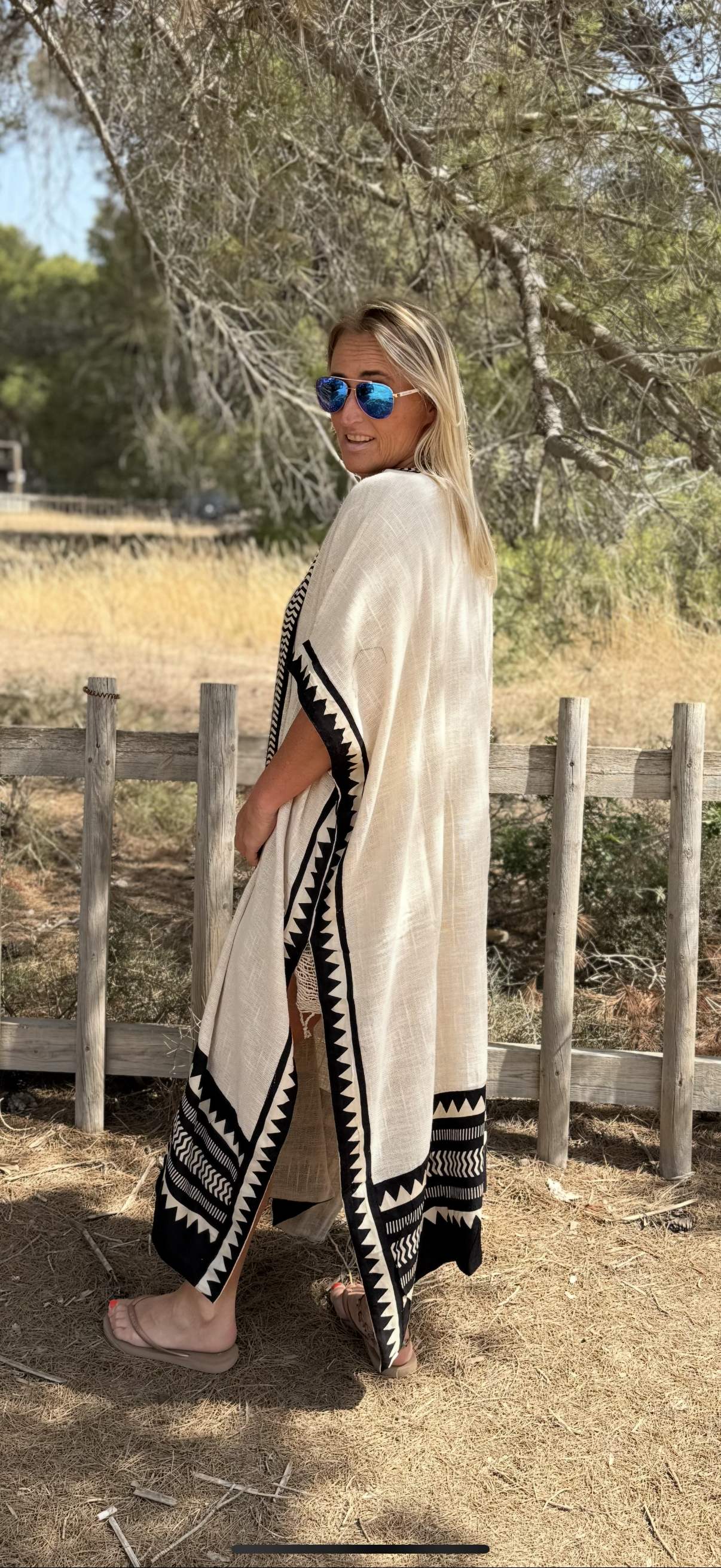 Kimono Bela Crème/ Zwart
