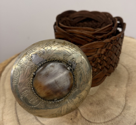 Bohemian Leather Belt Donker Bruin Breed 3