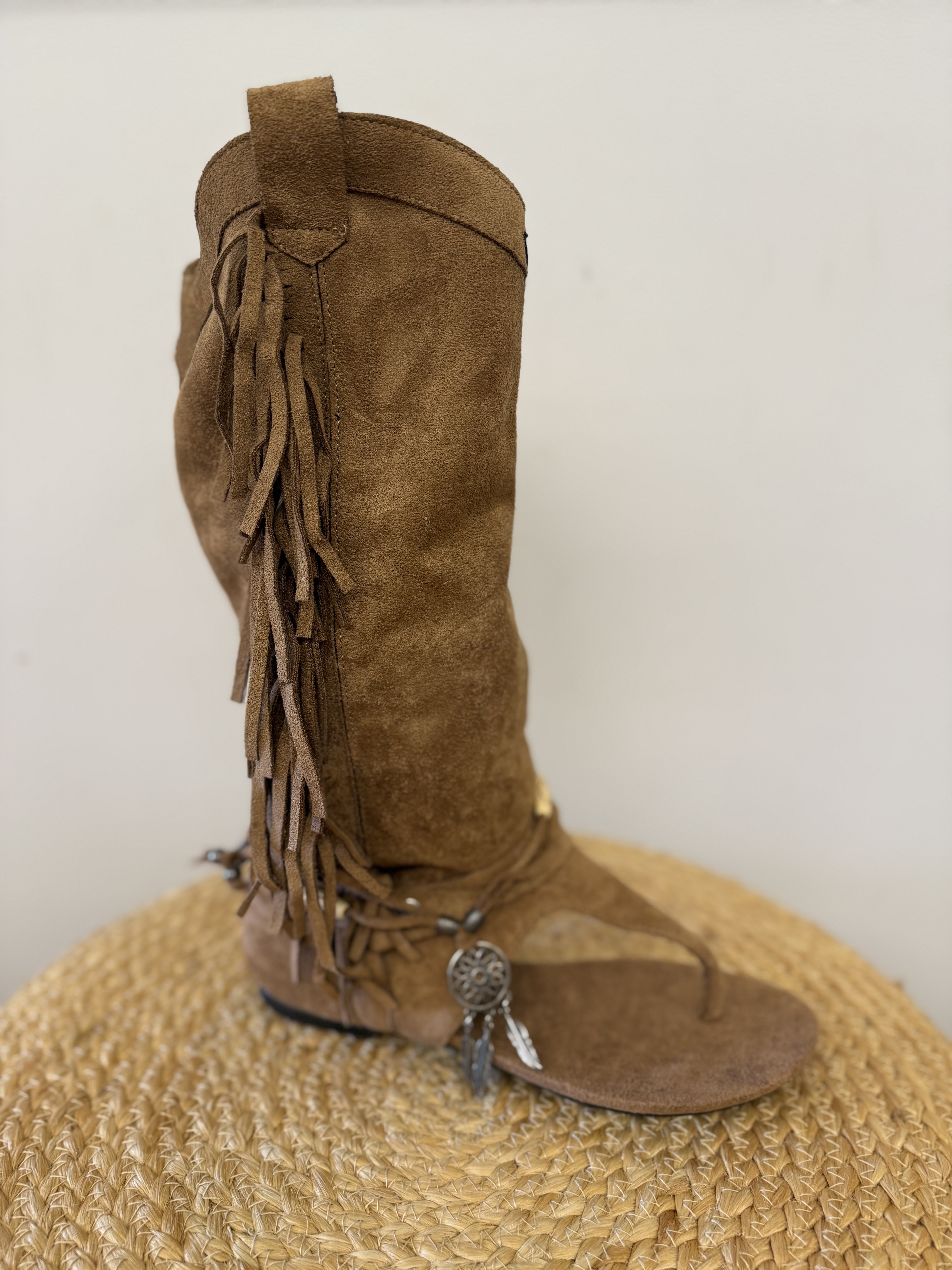 Bohemian Sandalen Hoog Camel