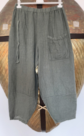 Linnen Broek Sumatra Army Groen
