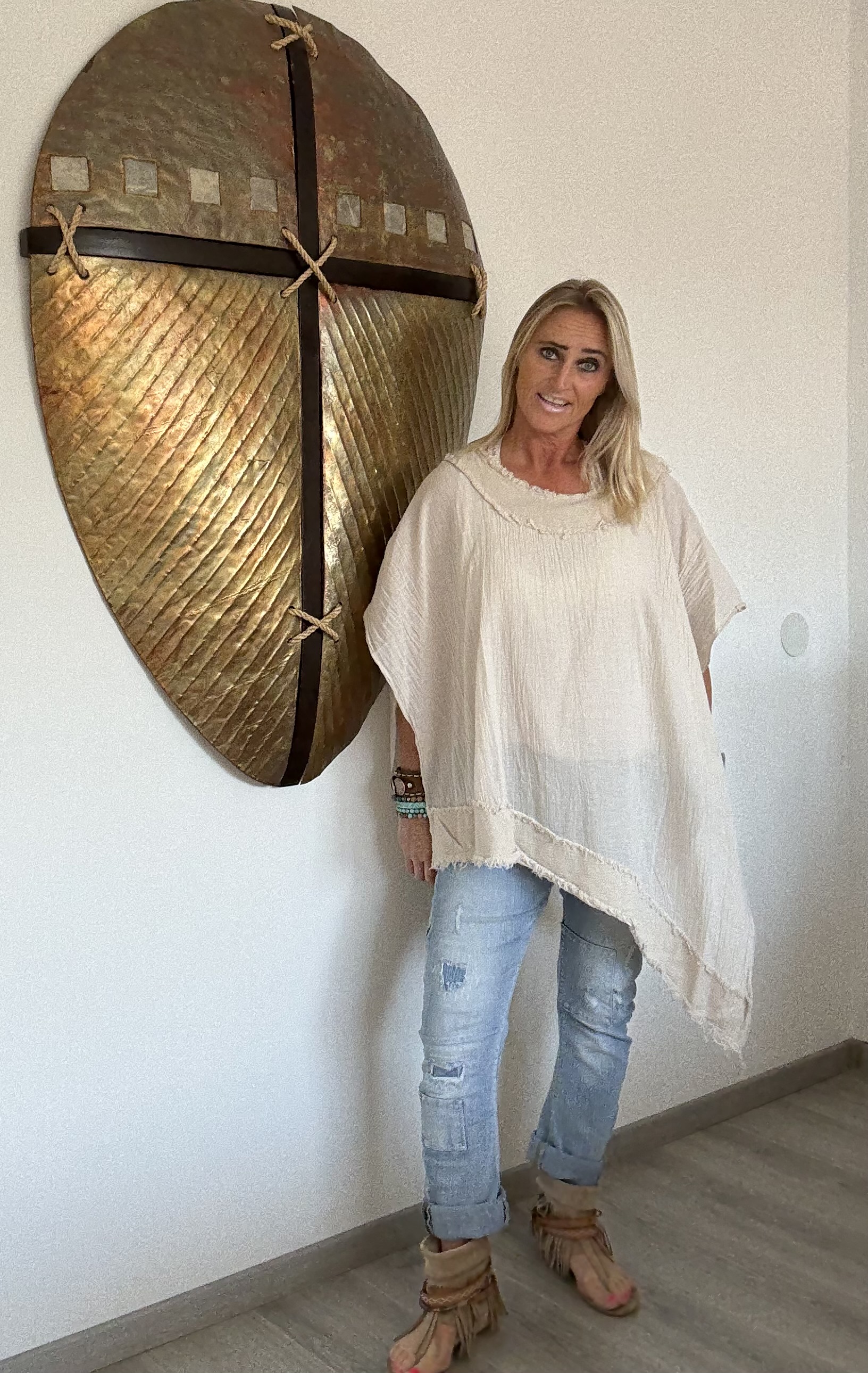 A-Symetrisch Shirt Beige