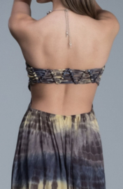 Awatara Tie & Dye Strapless Jurk