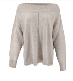 Lola Off Shoulder Sweater Licht Beige