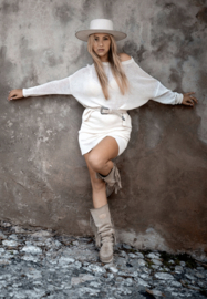 Milou Knitted Rok Off White