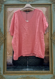 Linnen T-Shirt Bo Roze