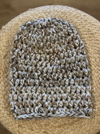Winter Beanie Gemeleerd Beige/Creme/Bruin