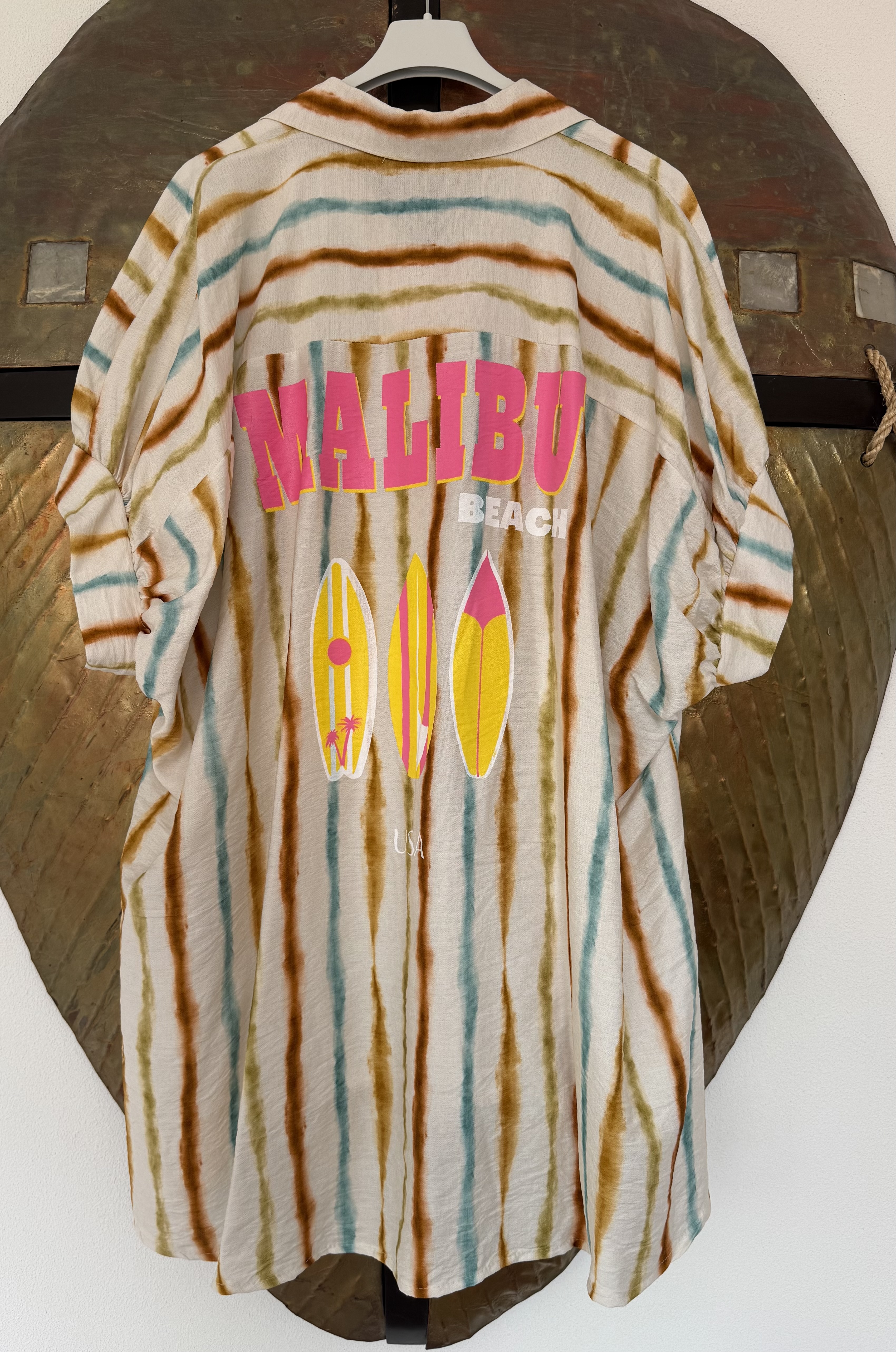 Blouse Malibu Beach Bruin/Mint Turquoise