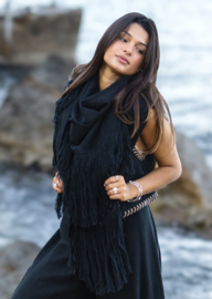 Fringe Sjaal Flecos  Zwart