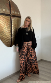 Silky Broekrok Oranje/Zwart