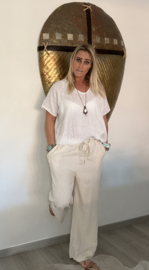 Linnen T-Shirt Bo Wit