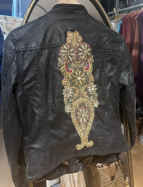 Bohemian Leather Jacket Zwart