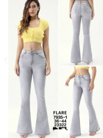 Norfy Flared Jeans Licht grijs 7935-1