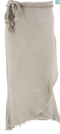 Rok Wide Linnen Taupe